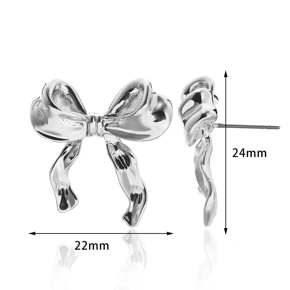 Chain Bow Earrings