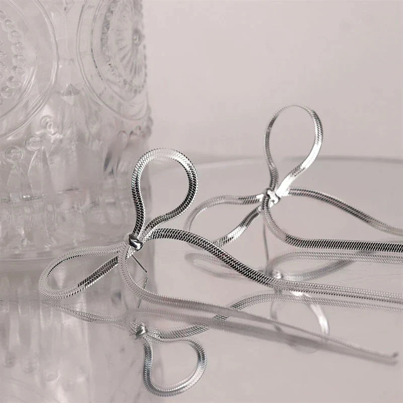 Chain Bow Earrings