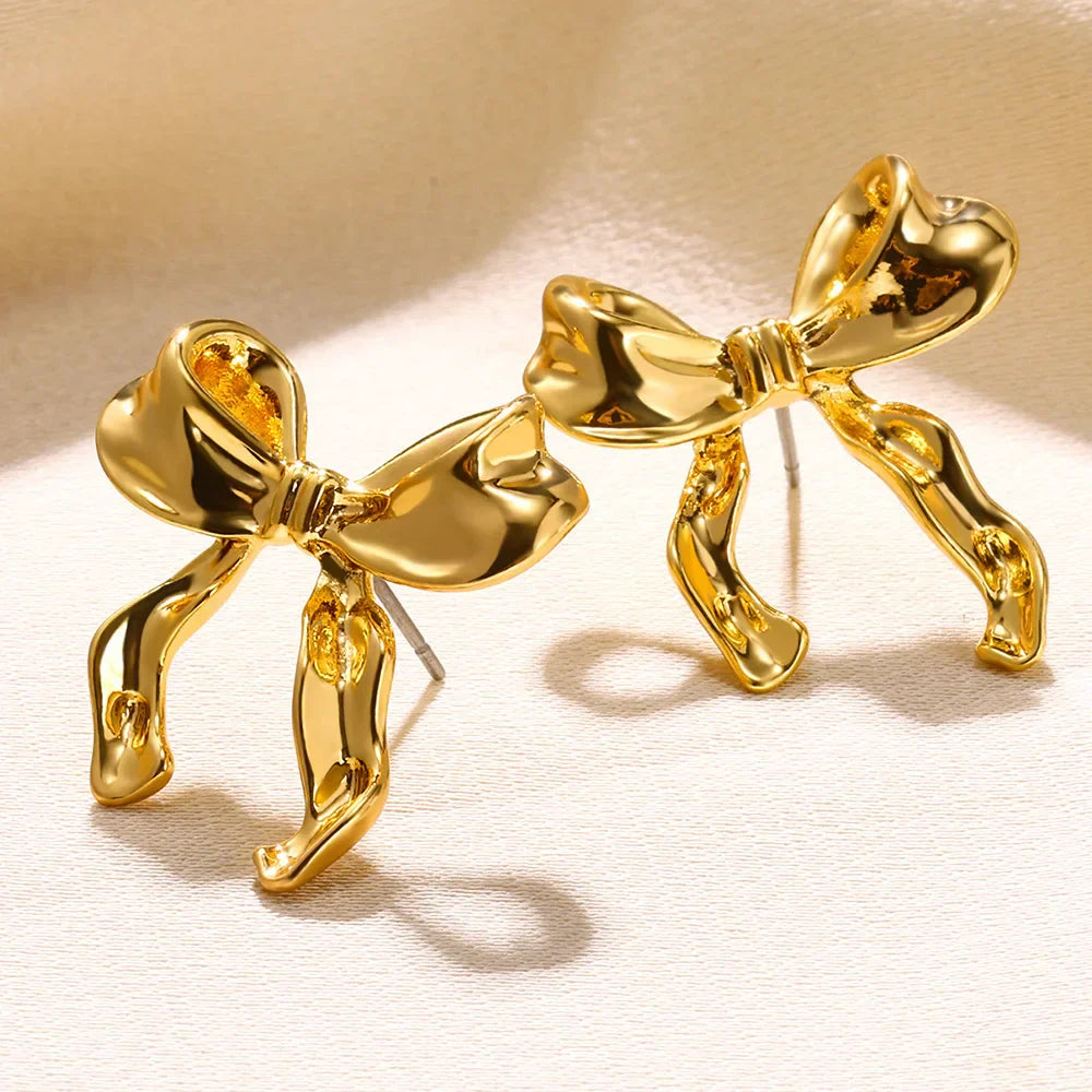Chain Bow Earrings