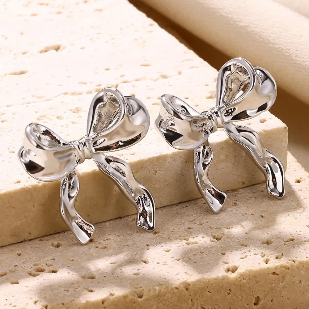 Chain Bow Earrings